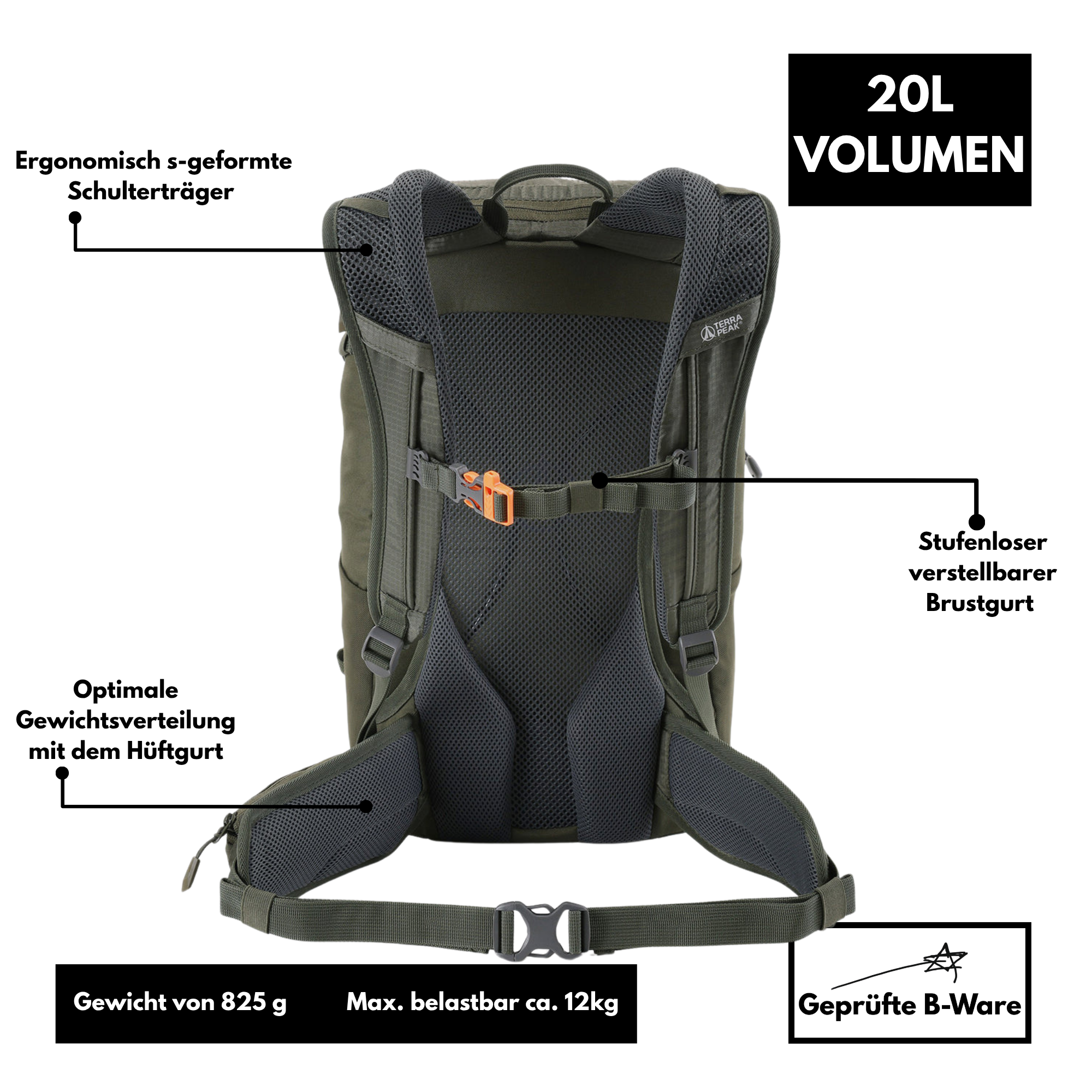 Terra Peak Airant 20 - Rucksack 20L - B-Ware