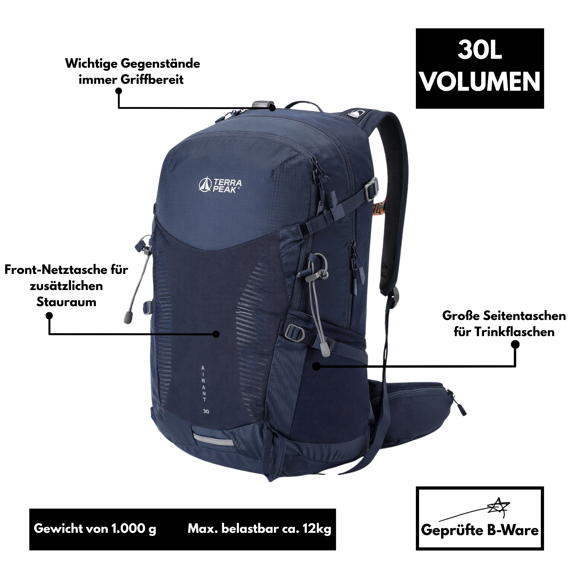 Terra Peak Airant 30 - Rucksack 30L - B-Ware