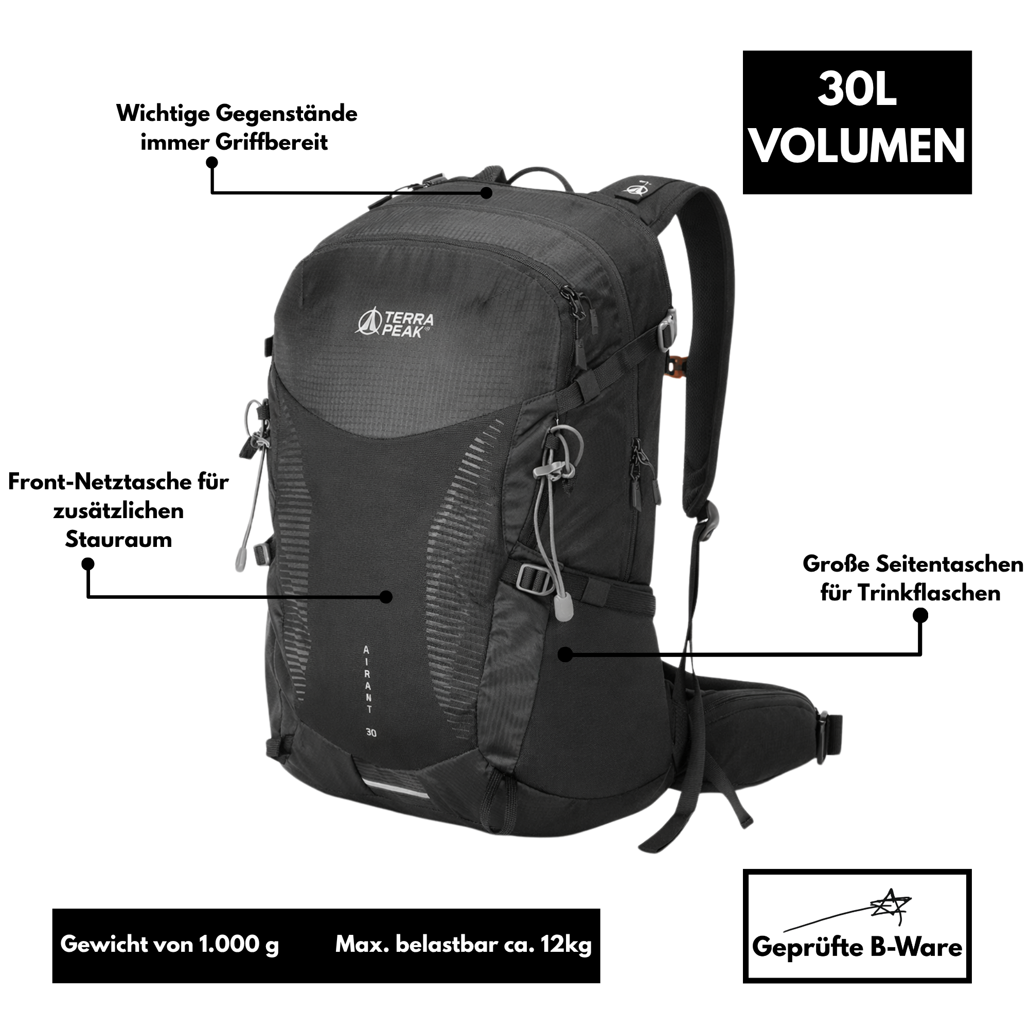 Terra Peak Airant 30 - Rucksack 30L - B-Ware