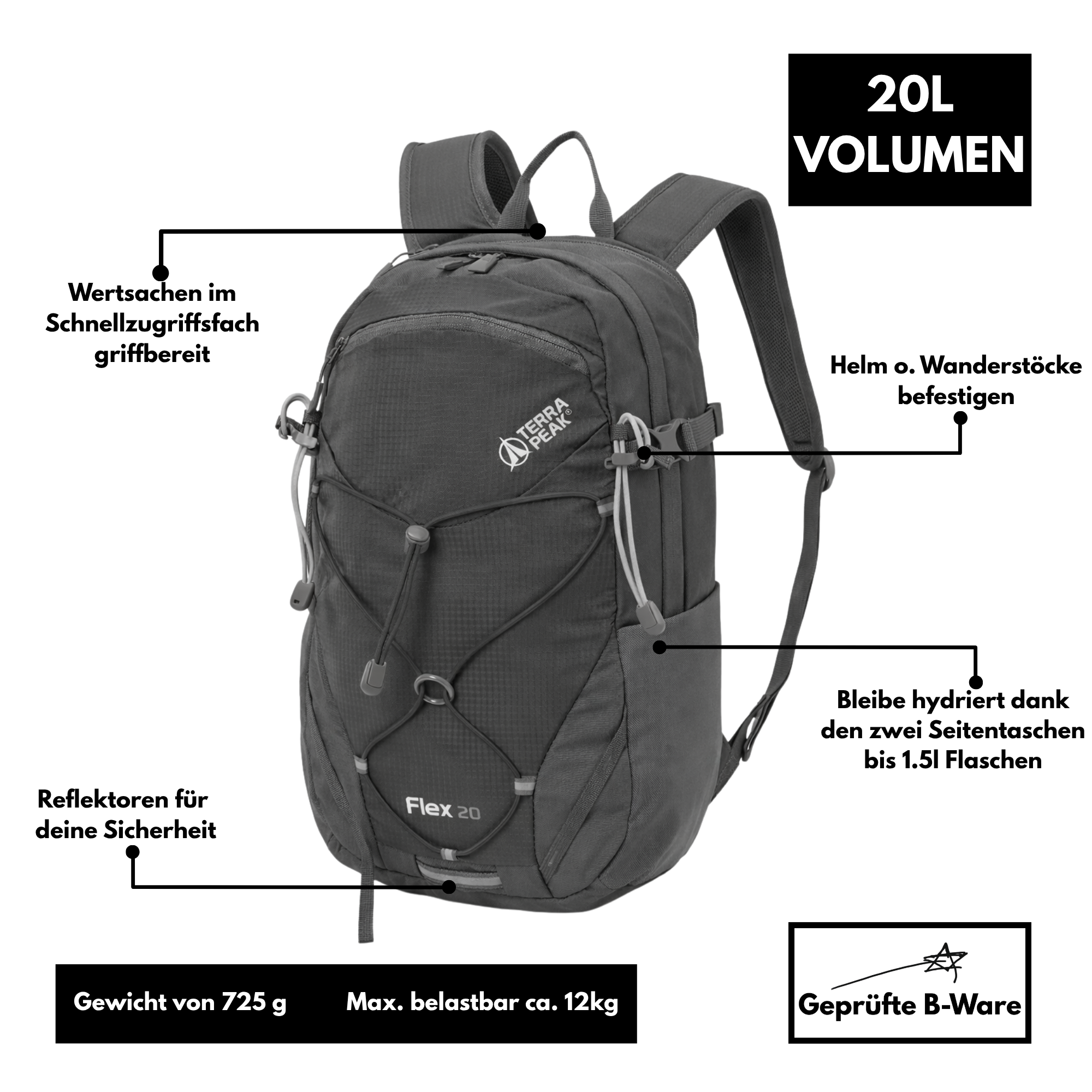 Terra Peak Flex 20 - Rucksack 20L - B-Ware