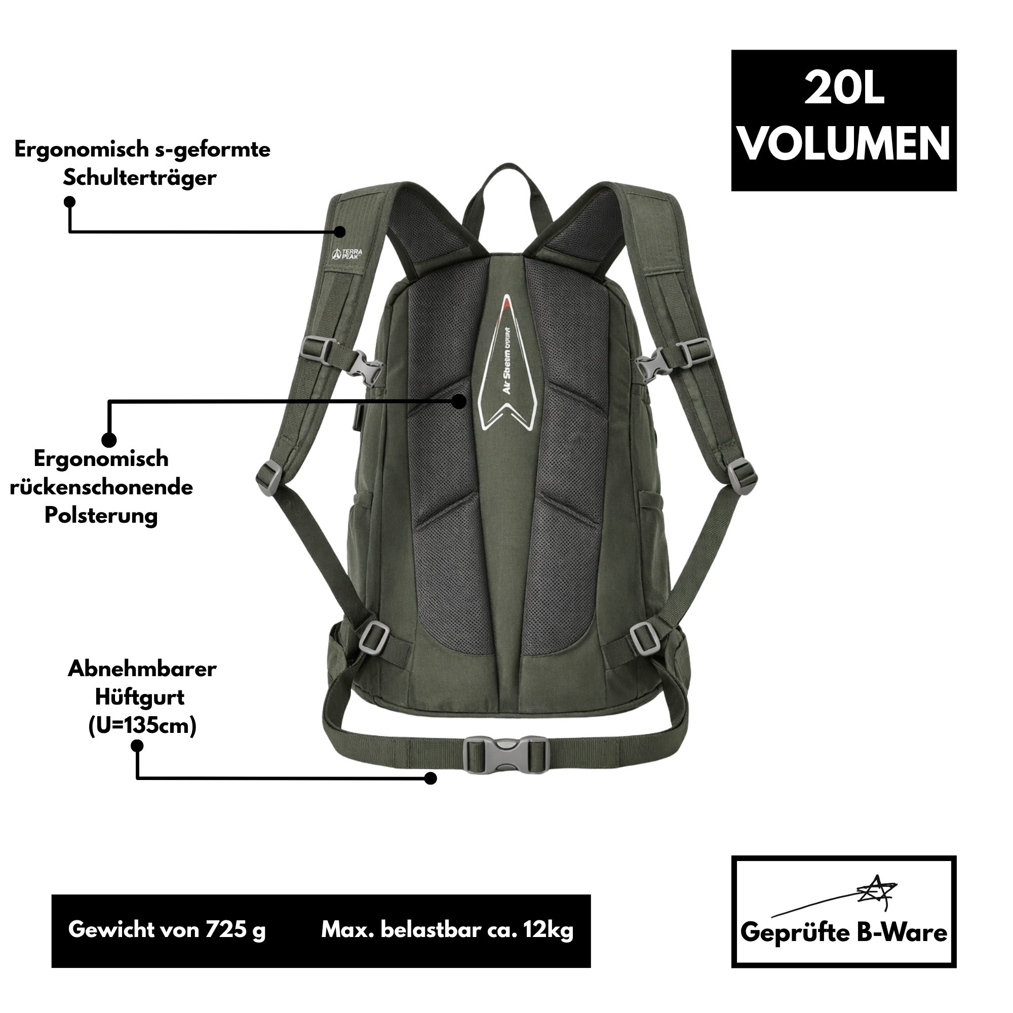 Terra Peak Flex 20 - Rucksack 20L - B-Ware