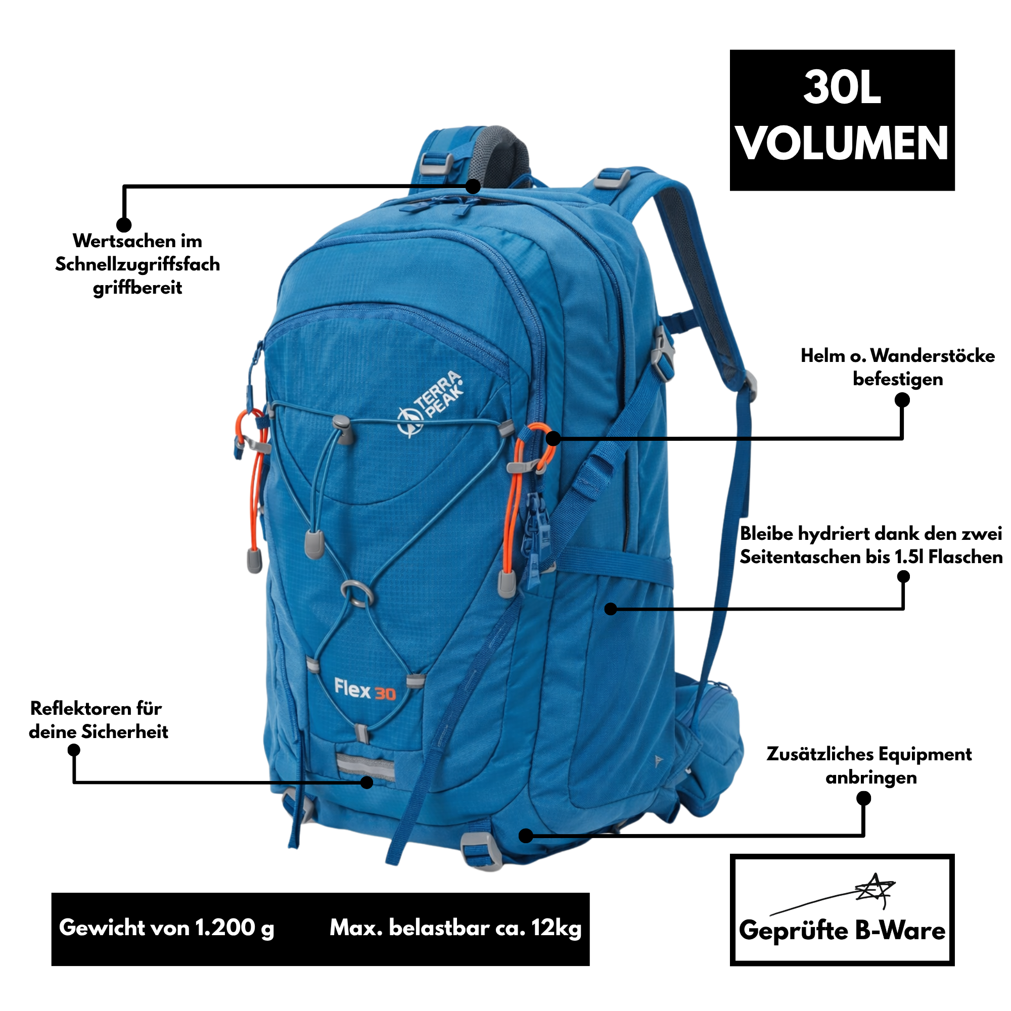 Terra Peak Flex 30 - Rucksack 30L - B-Ware