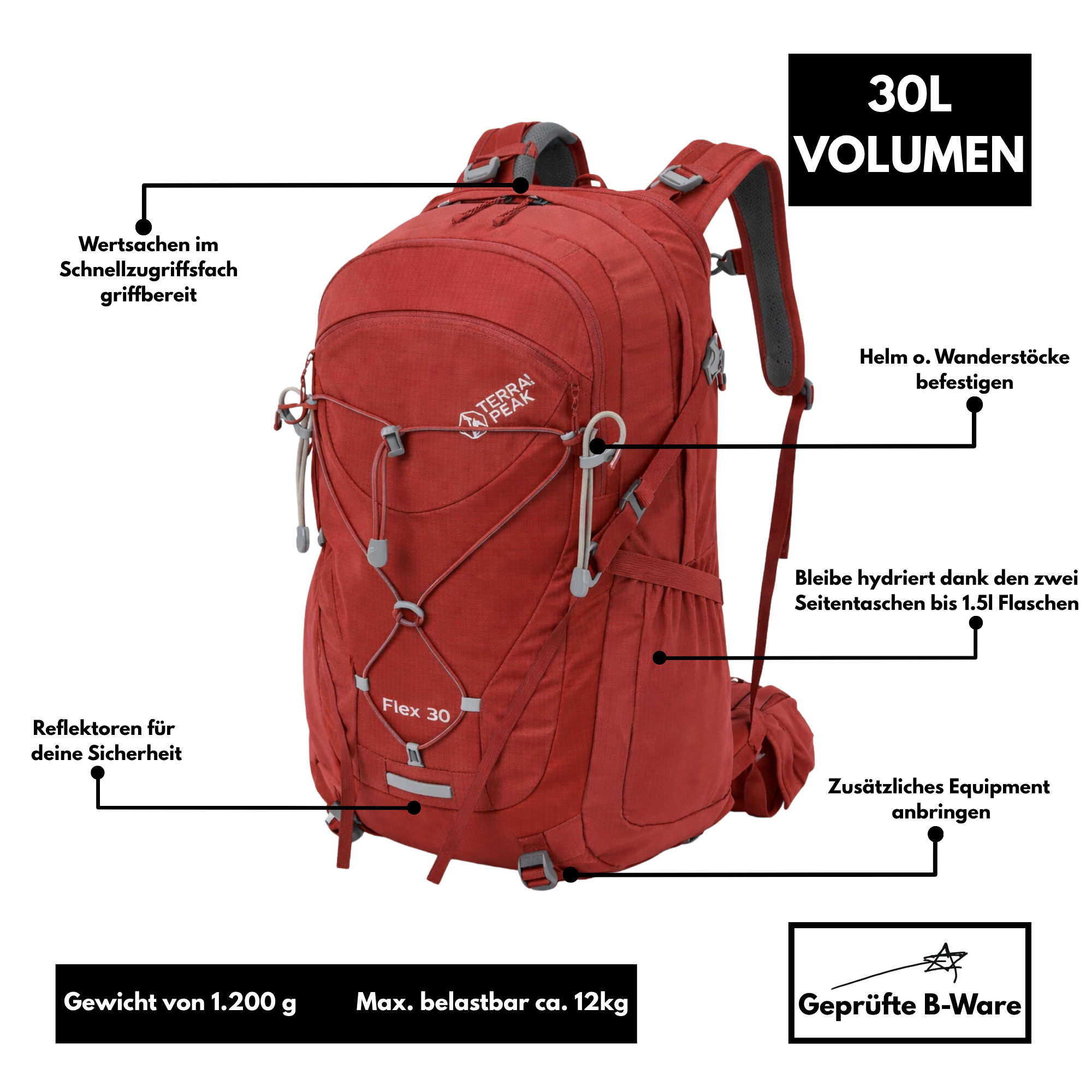 Terra Peak Flex 30 - Rucksack 30L - B-Ware